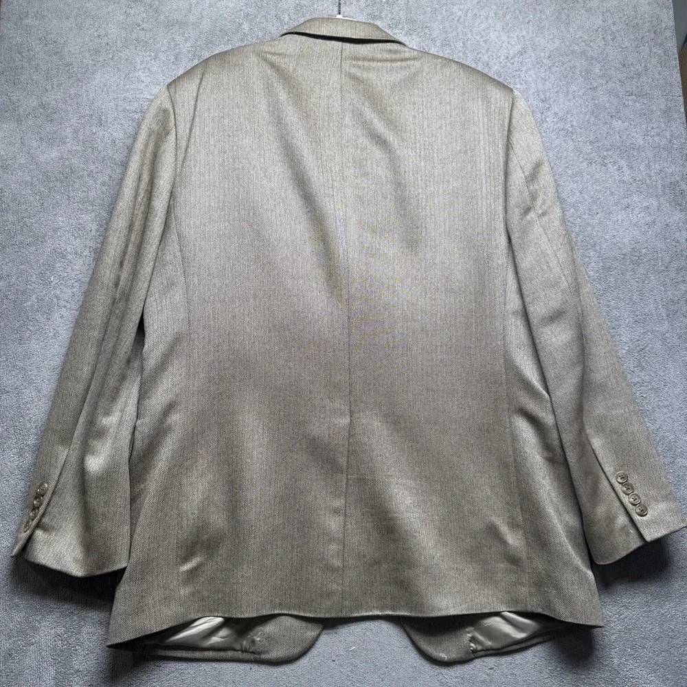 Jos A Bank mens beige camel‎ hair silk blazer sport coat classic fit 44R